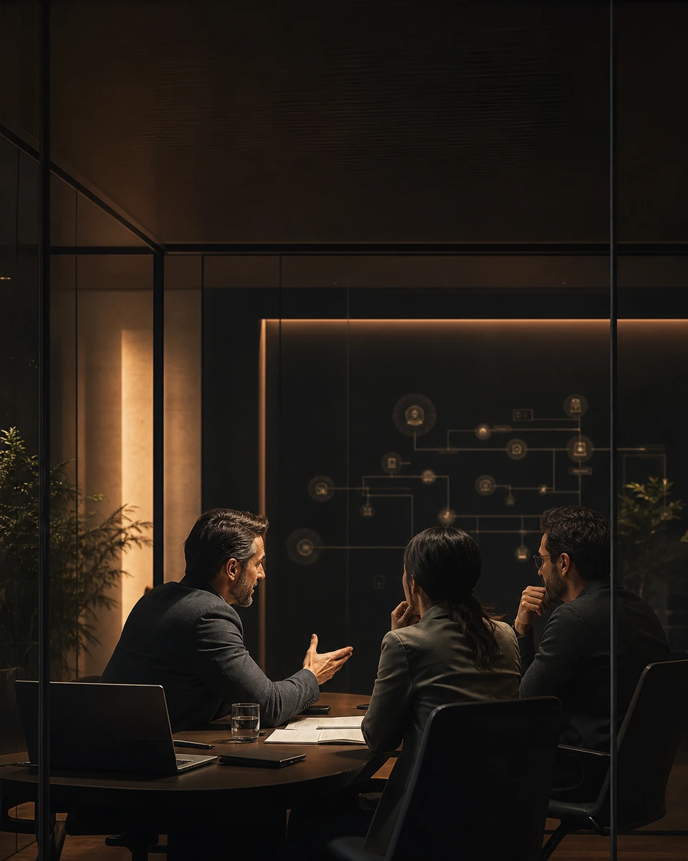 AI-led employee interview session